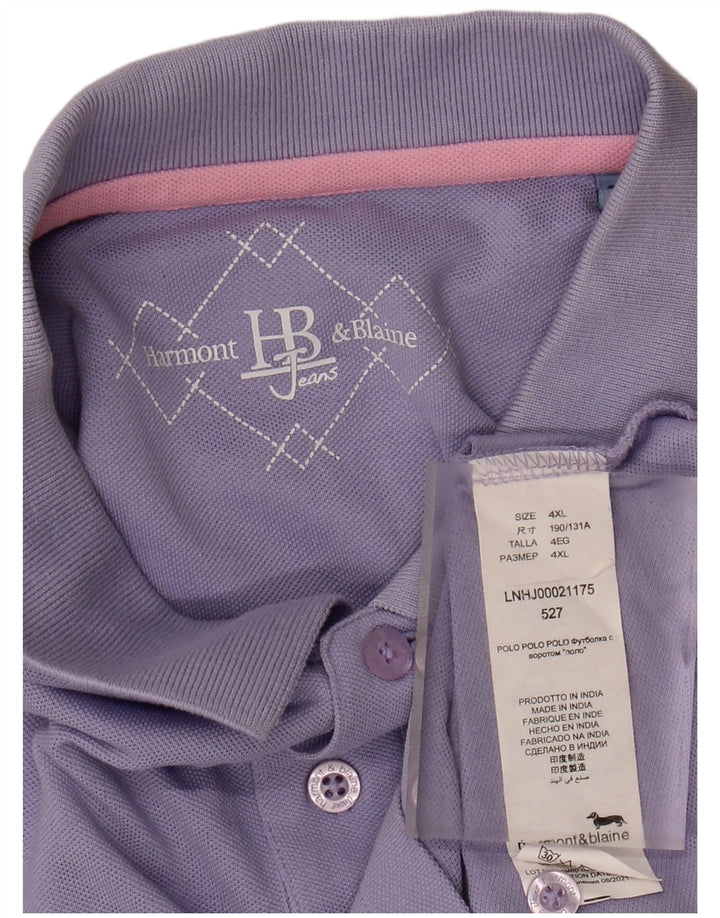 Camisa polo masculina HARMONT & BLAINE 4XL algodão roxo