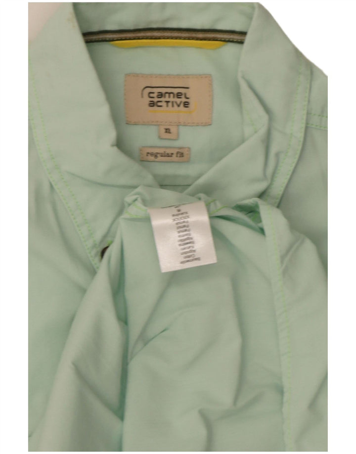 Camisa masculina Camel Active manga curta regular fit XL algodão verde