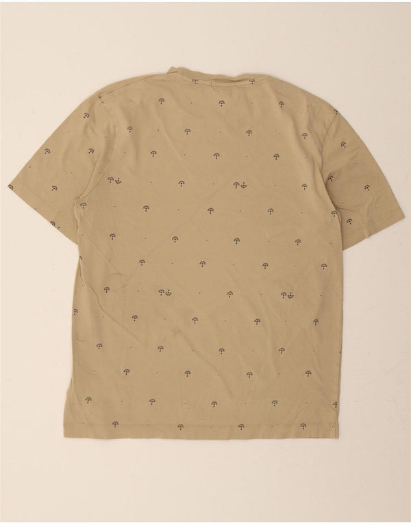 SCOTCH & SODA Camiseta masculina gráfica grande algodão bege