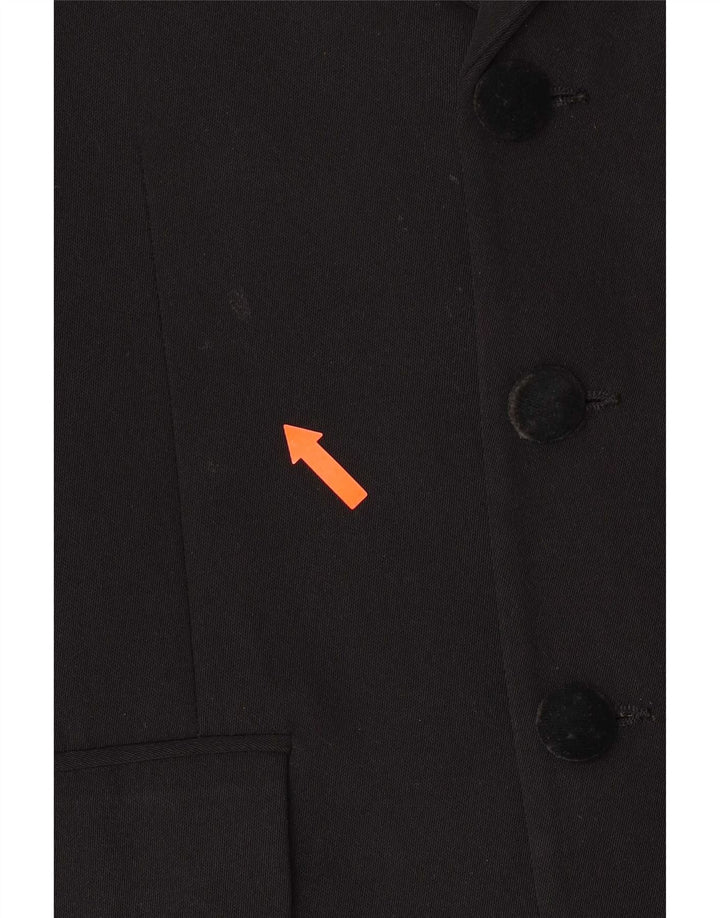 Jaqueta blazer vintage masculina com 3 botões 11-12 anos preta
