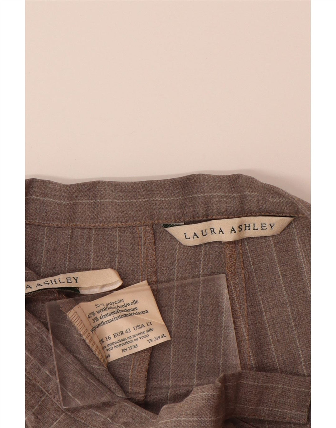 LAURA ASHLEY Calça feminina de cintura alta Reino Unido 16 grande W32 L31 cinza