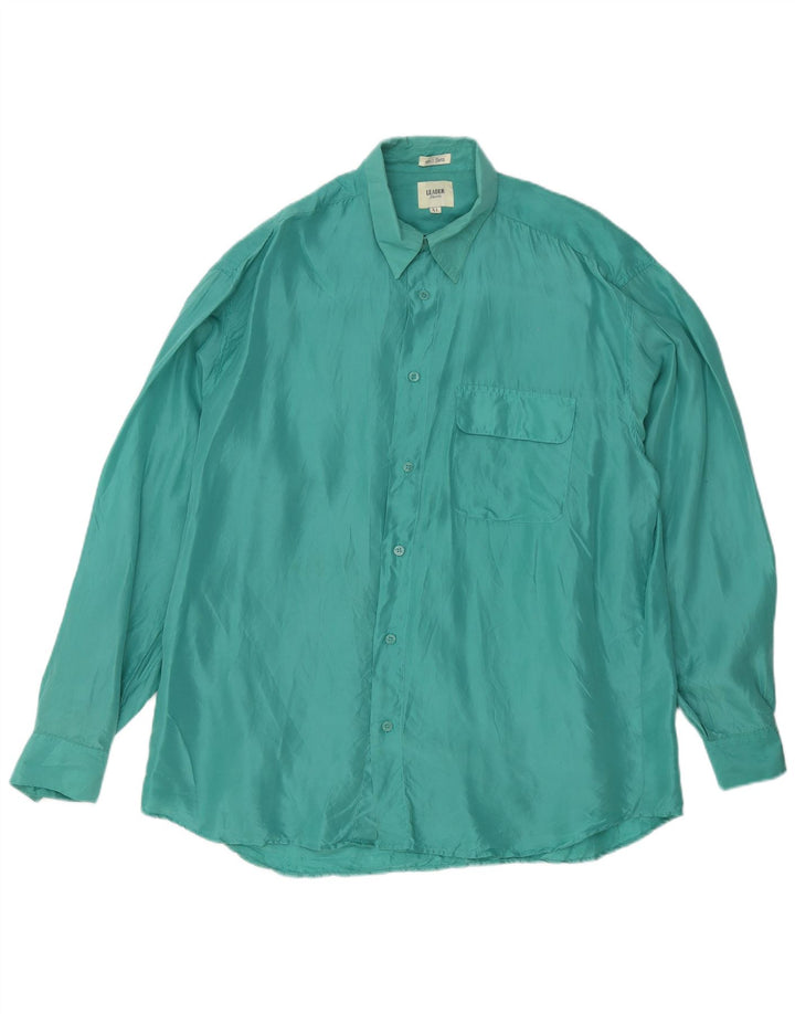 Camisa masculina Leader XL seda verde