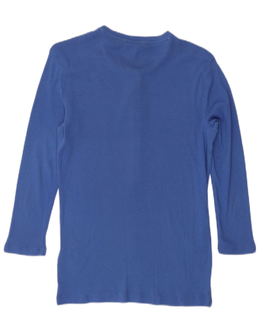 Top feminino RALPH LAUREN manga 3/4 Reino Unido 12 algodão azul médio
