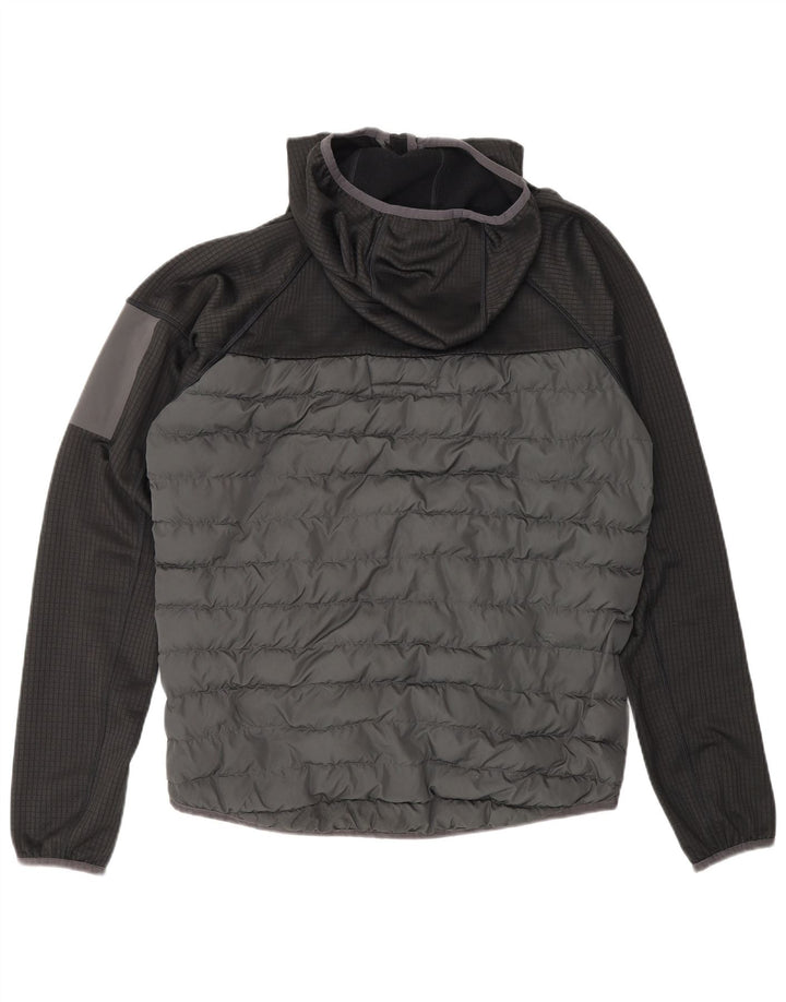 Jaqueta masculina acolchoada com capuz BERGHAUS UK 38 poliéster colorblock cinza médio