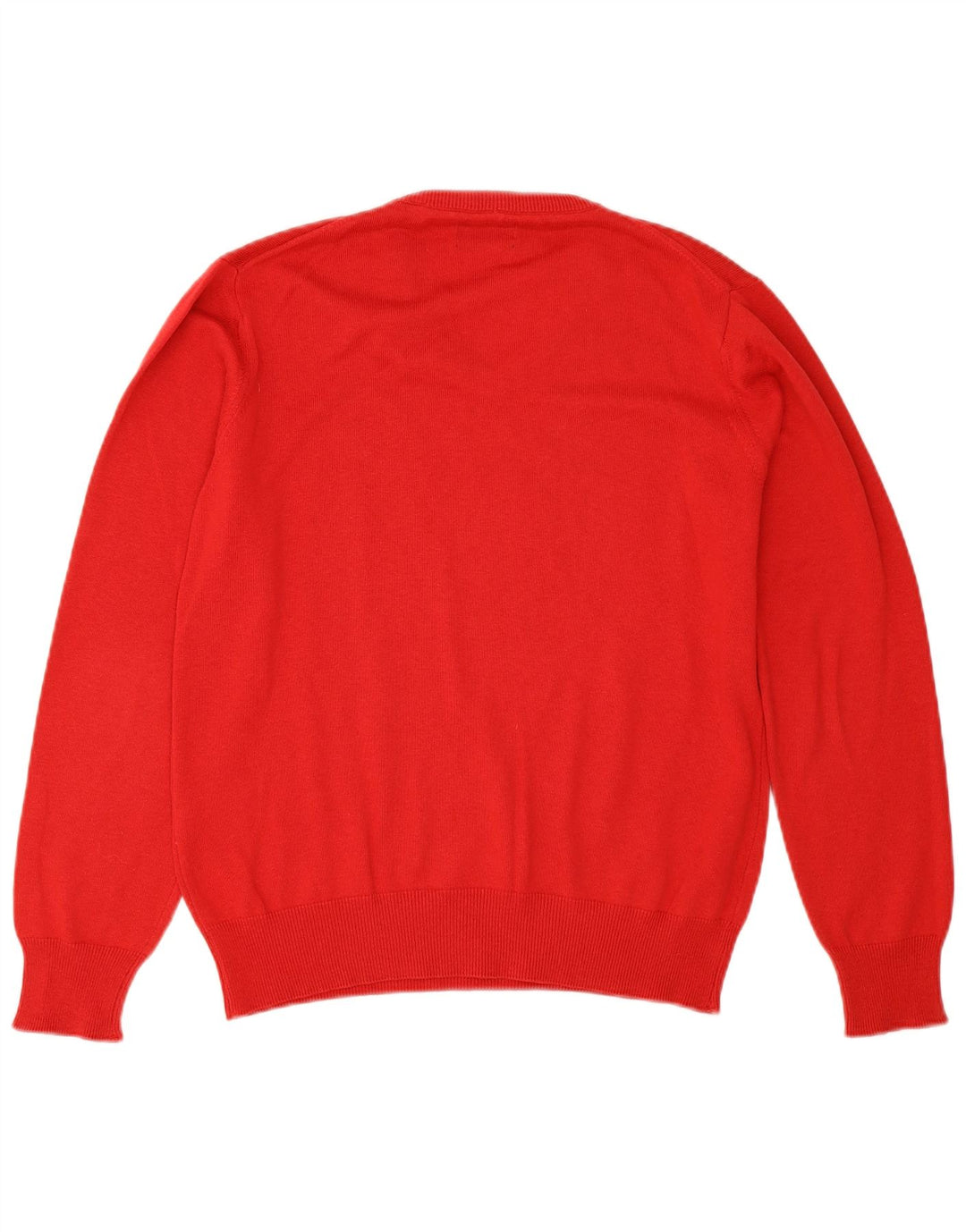 Suéter masculino Gant com decote em V pequeno algodão vermelho