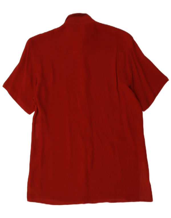 Camisa feminina Marella Longline de manga curta com ajuste solto Reino Unido 10 pequena vermelha