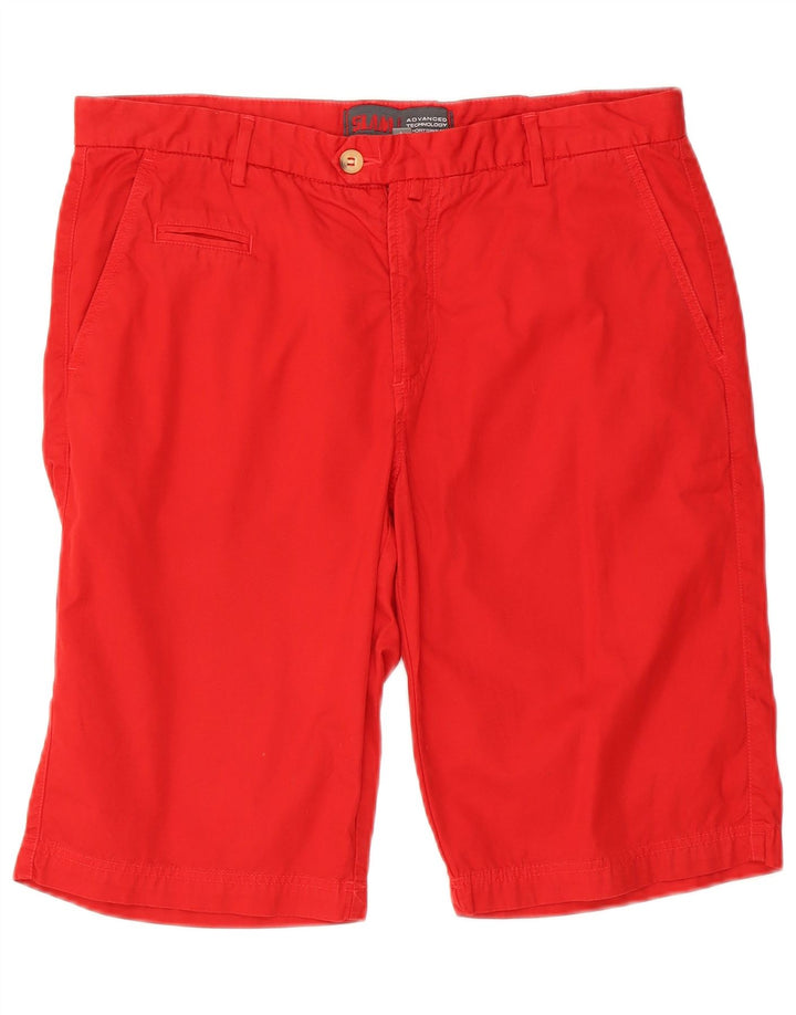 SLAM Mens Chino Shorts Grande W36 Algodão Vermelho