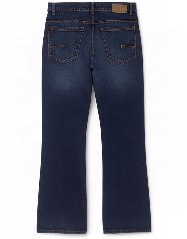 Calvin Klein Masculino Bootcut Jeans W33 L30 Azul Marinho Algodão