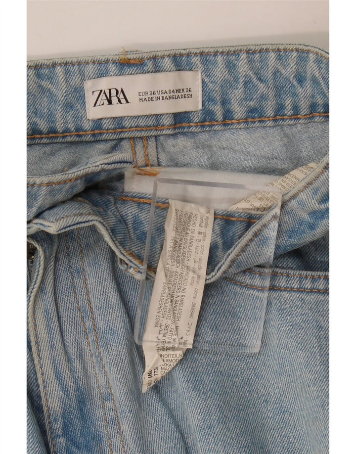 Zara Jeans Cônicos Femininos EU 36 XS W26 L27 Azul Algodão