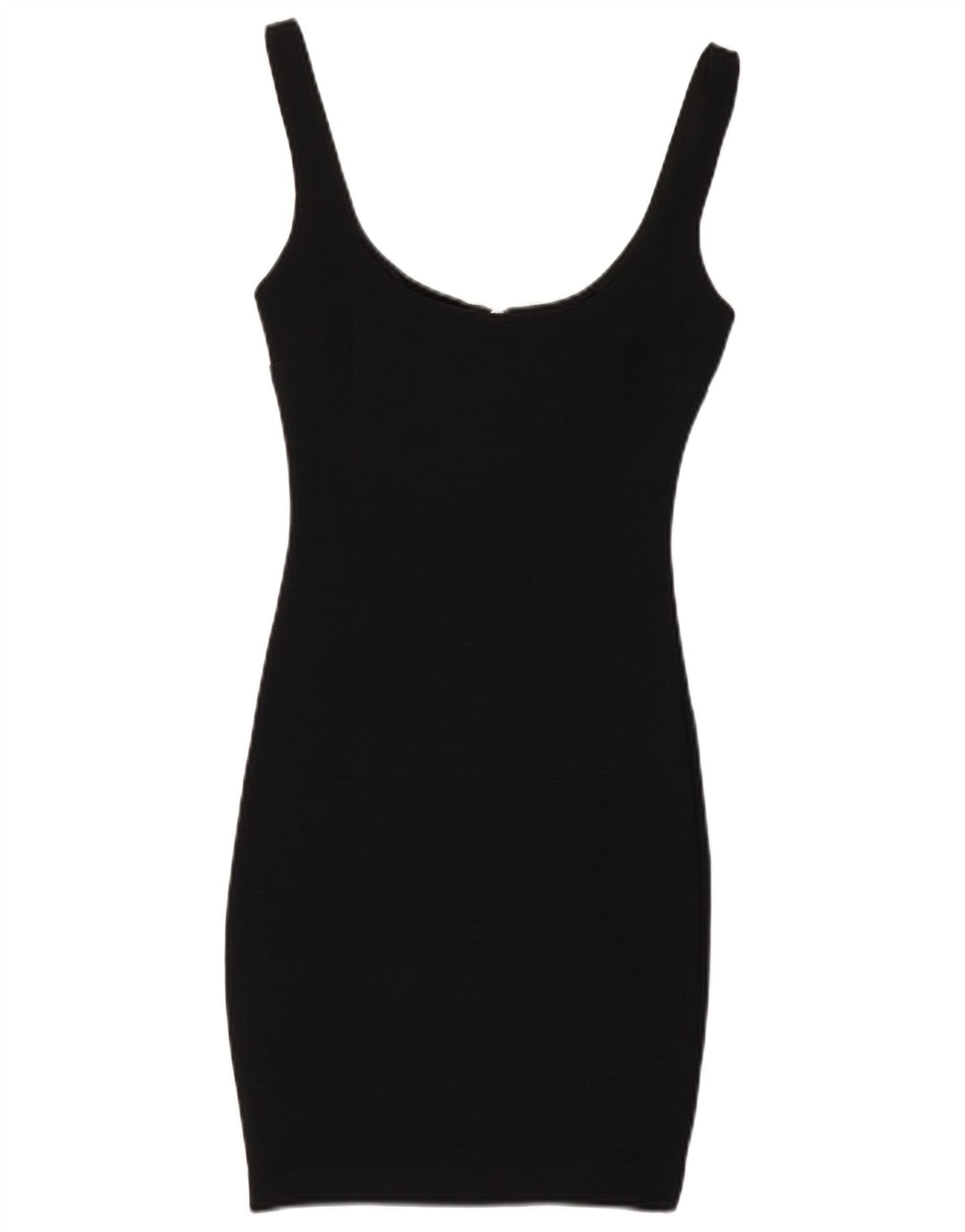 Vestido bodycon feminino sem mangas Zara Reino Unido 8 pequeno preto poliamida