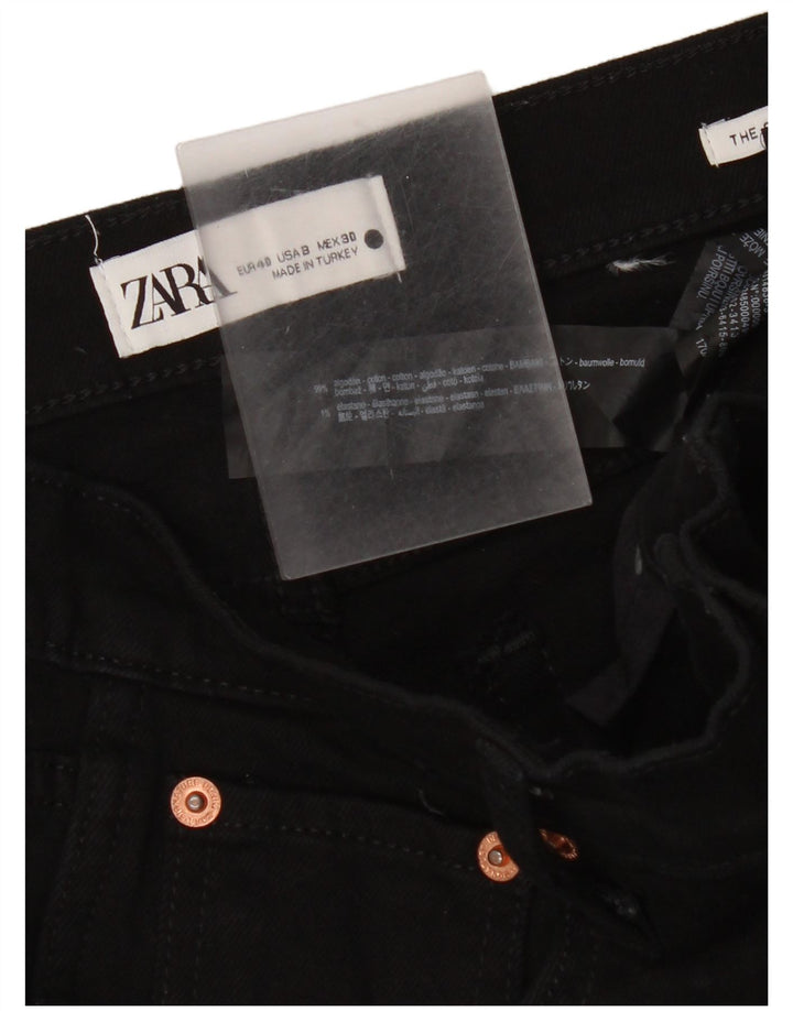 Zara Jeans Slim Feminino EU 40 Médio W30 L32 Algodão Preto