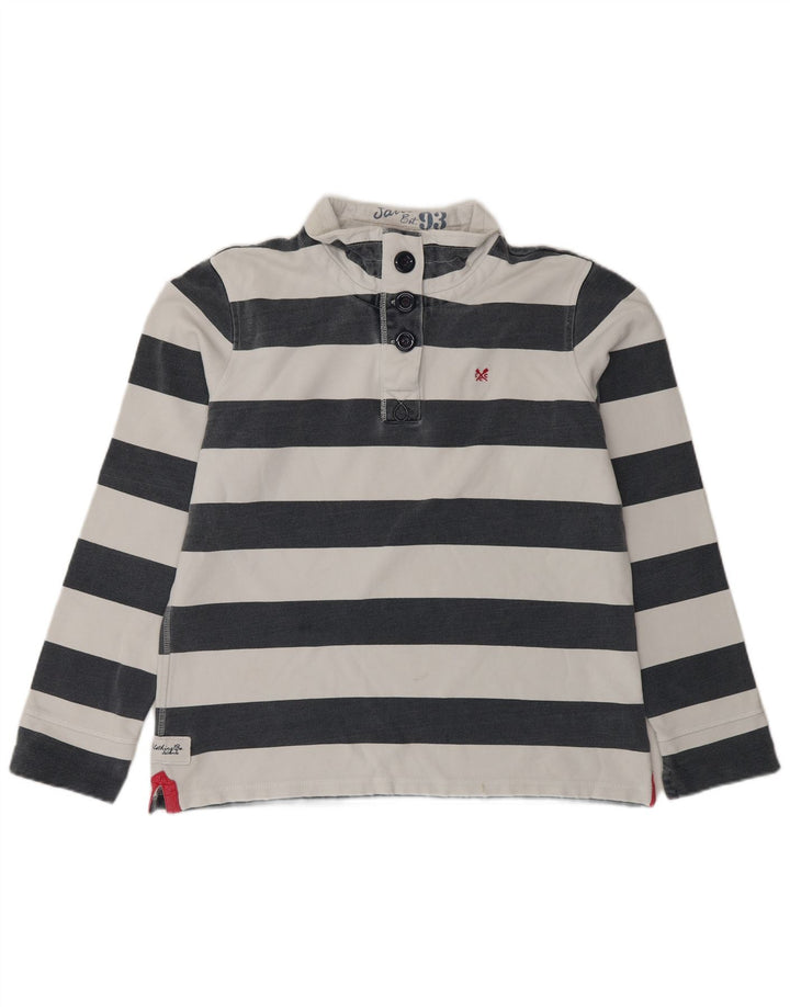 Crew Clothing moletom feminino jumper UK 14 listrado azul médio