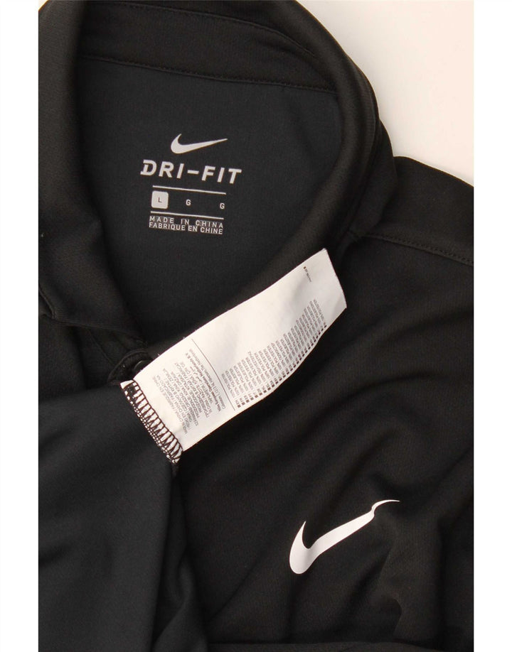 Camisa polo masculina Nike Dri Fit grande poliéster preto