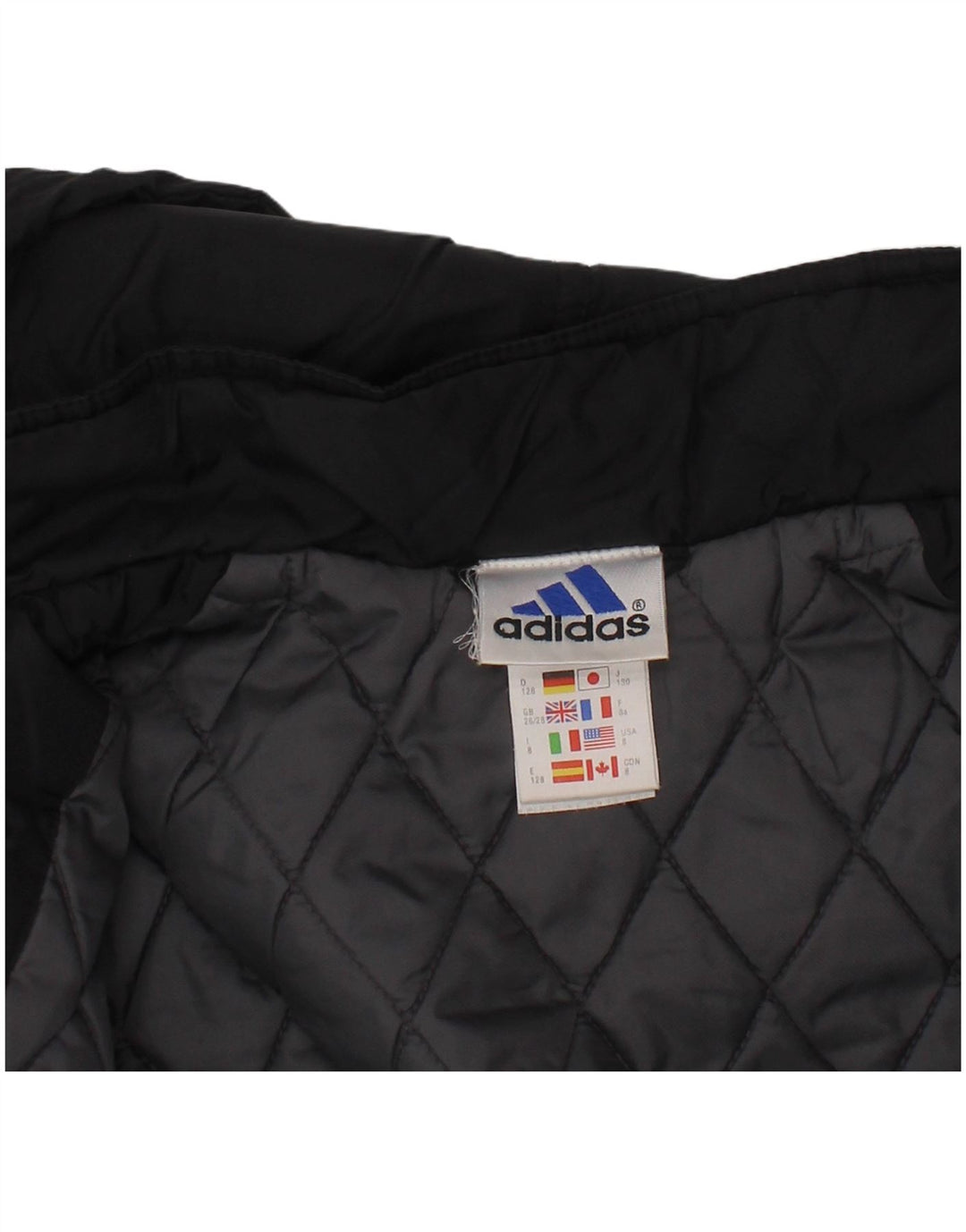 Casaco ADIDAS Menino Graphic Hooded Padded 8-9 Anos Preto Poliamida