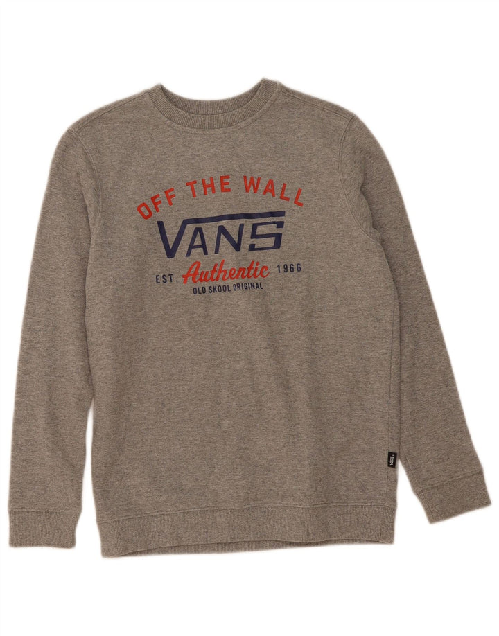 Moletom VANS Boys Graphic Jumper 10-11 Anos Médio Cinza Algodão