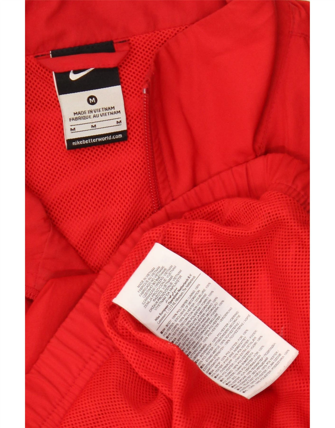 Nike Mens Tracksuit Top Jacket Médio Vermelho Colorblock Poliéster