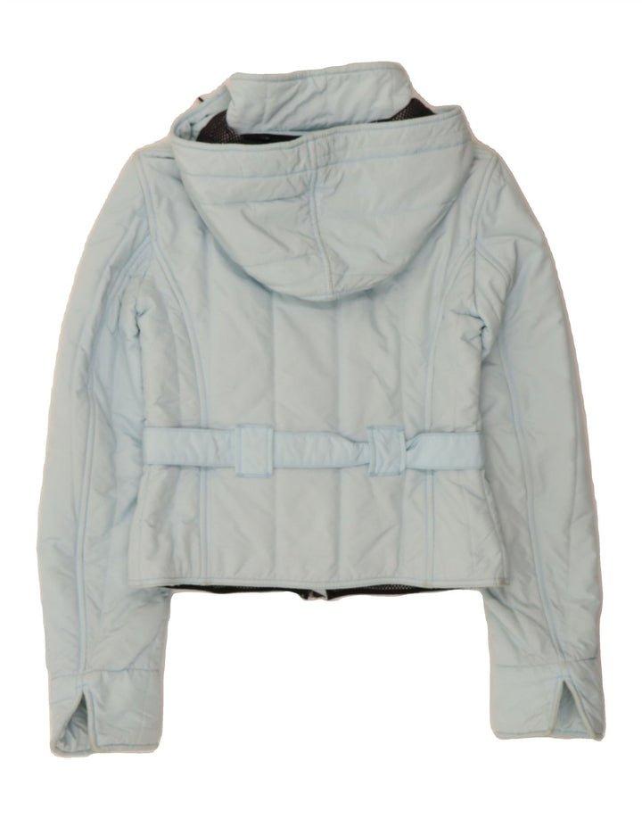 REFRIGIWEAR Womens Hooded Padded Jacket UK 12 Medium Blue Polyamide Vintage Refrigiwear and Second-Hand Refrigiwear from Messina Hembry 