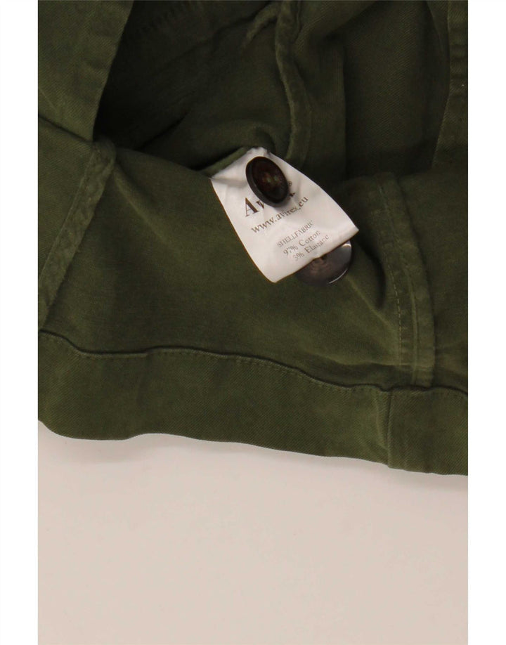 Jaqueta blazer feminina Avirex com 4 botões UK 6 XS algodão verde
