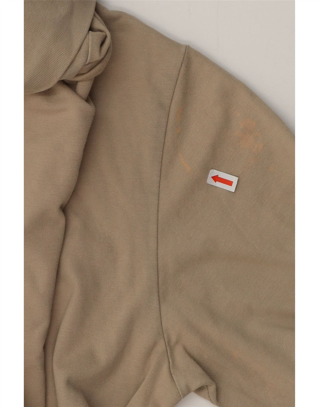 NIKE Masculino Top Manga Longa UK 39/41 Médio Bege Algodão