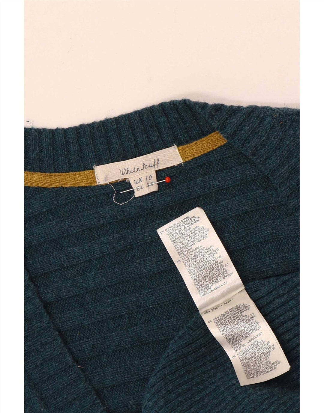 Suéter Cardigan Feminino White Stuff UK 10 Nylon Verde Pequeno