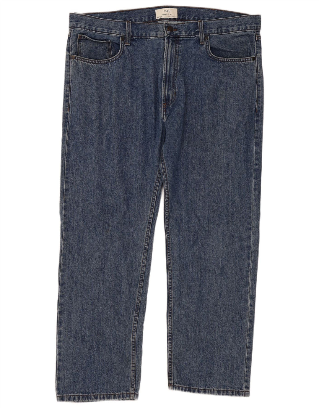 Jeans retos masculinos Marks & Spencer W40 L29 algodão azul