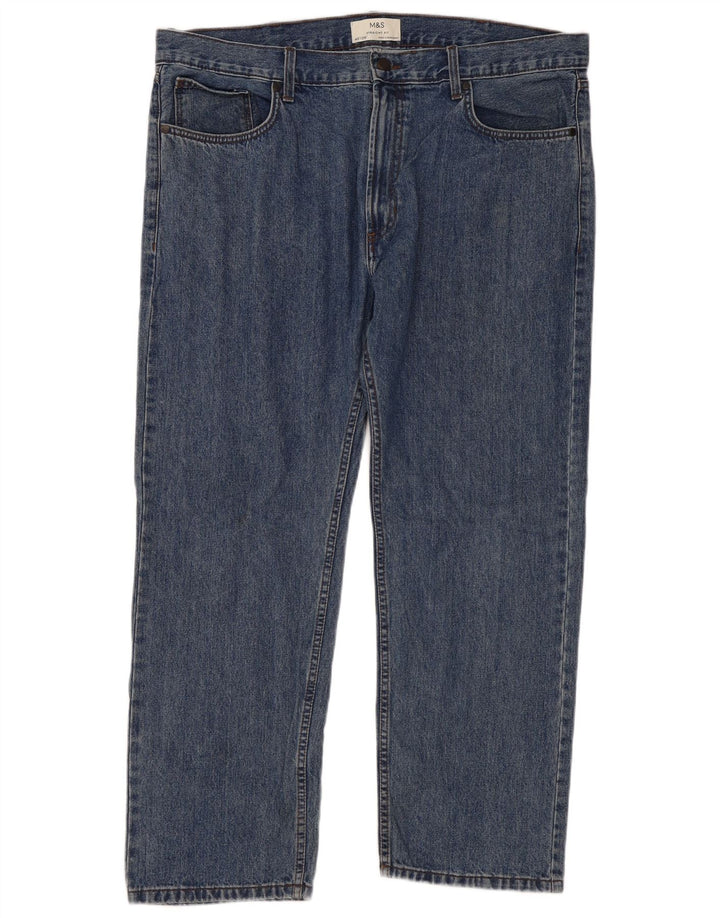 Jeans retos masculinos Marks & Spencer W40 L29 algodão azul
