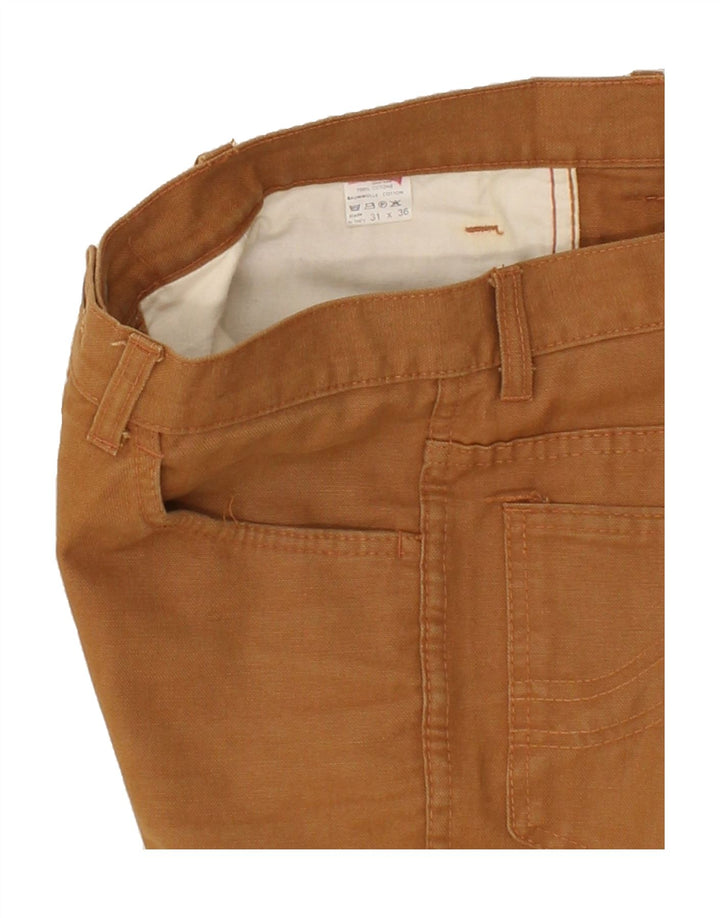 CARRERA Womens Slim Casual Trousers W31 L29 Brown Cotton Vintage Carrera and Second-Hand Carrera from Messina Hembry 