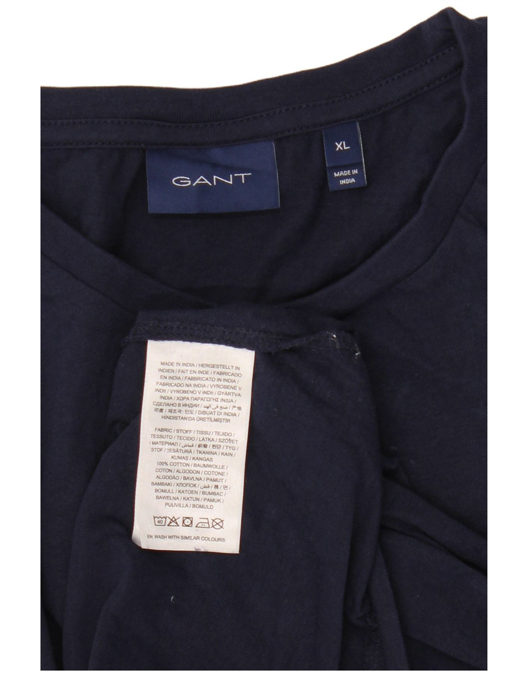 Camiseta masculina Gant Top XL algodão azul marinho