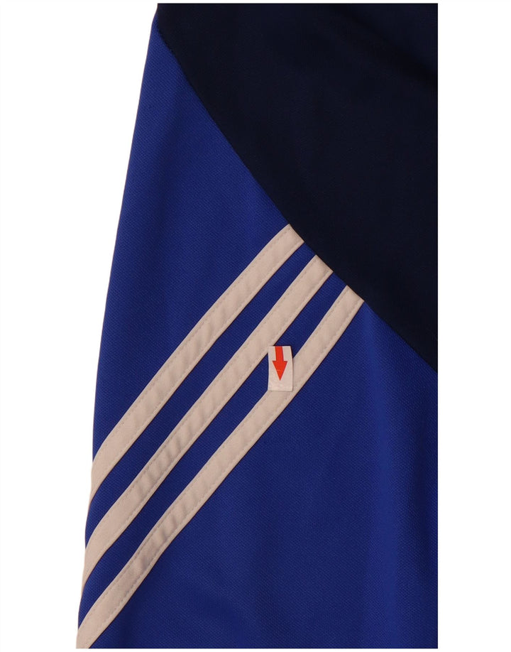 Adidas Mens Climalite Pullover Treino Top Médio Azul Colourblock