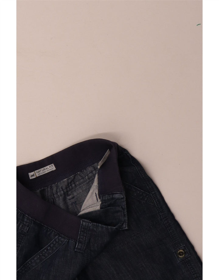 Shorts chino feminino LEE Natural Fit W28 algodão azul marinho médio