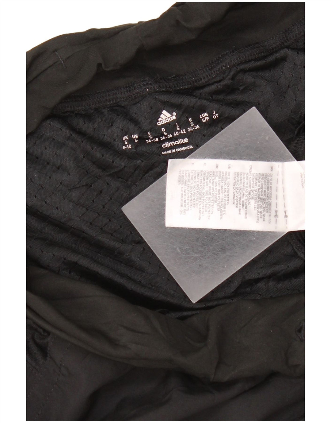 Adidas Womens Climalite Sport Shorts UK 8/10 Pequeno Poliéster Preto