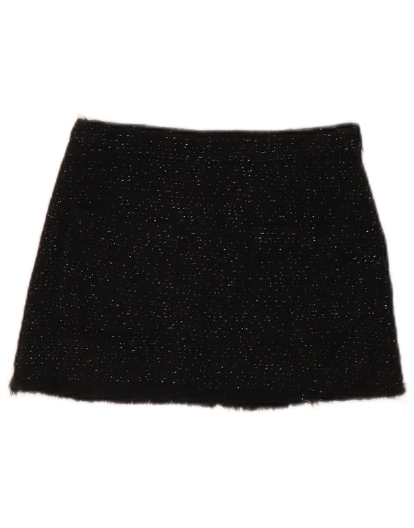 Zara Mini Saia Meninas 9-10 Anos W24 Algodão Preto