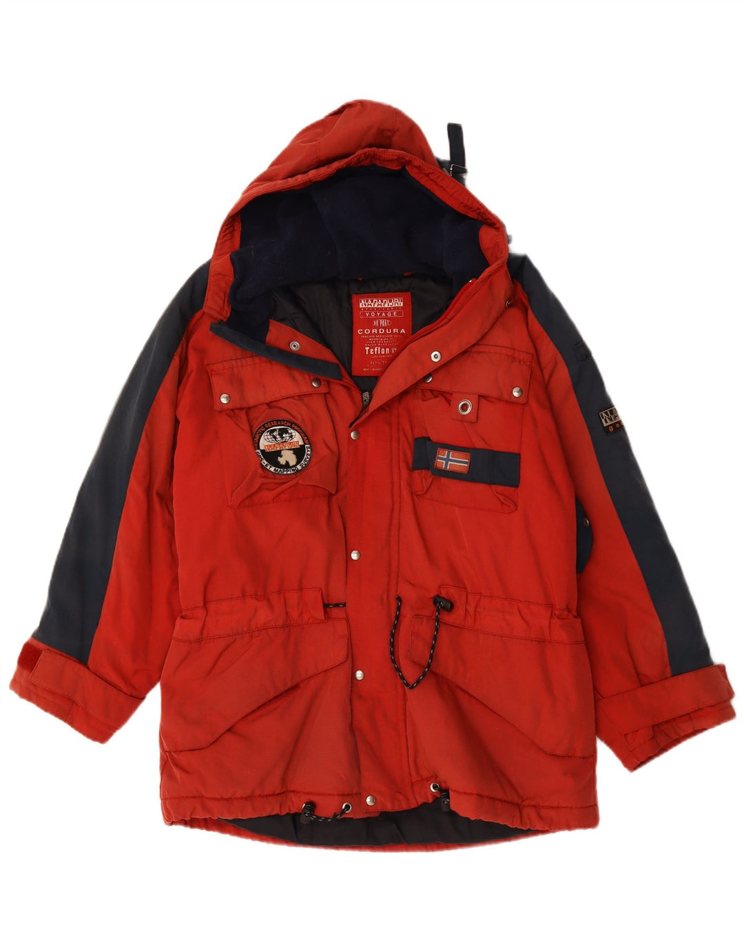 Jaqueta corta-vento masculina Napapijri UK 38 médio vermelho colorblock