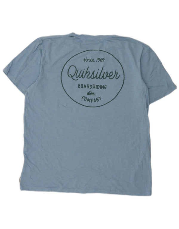 Camiseta masculina Quiksilver Regular Fit com estampa gráfica XL algodão manchado azul