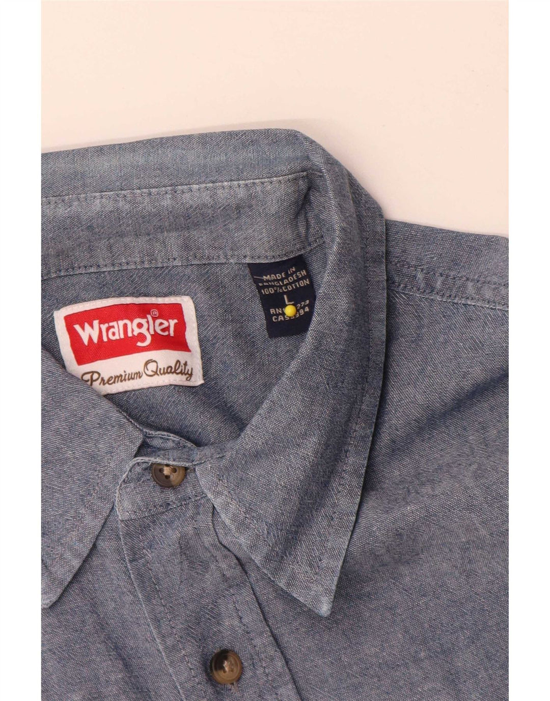 Wrangler Camisa masculina de manga curta grande algodão azul marinho