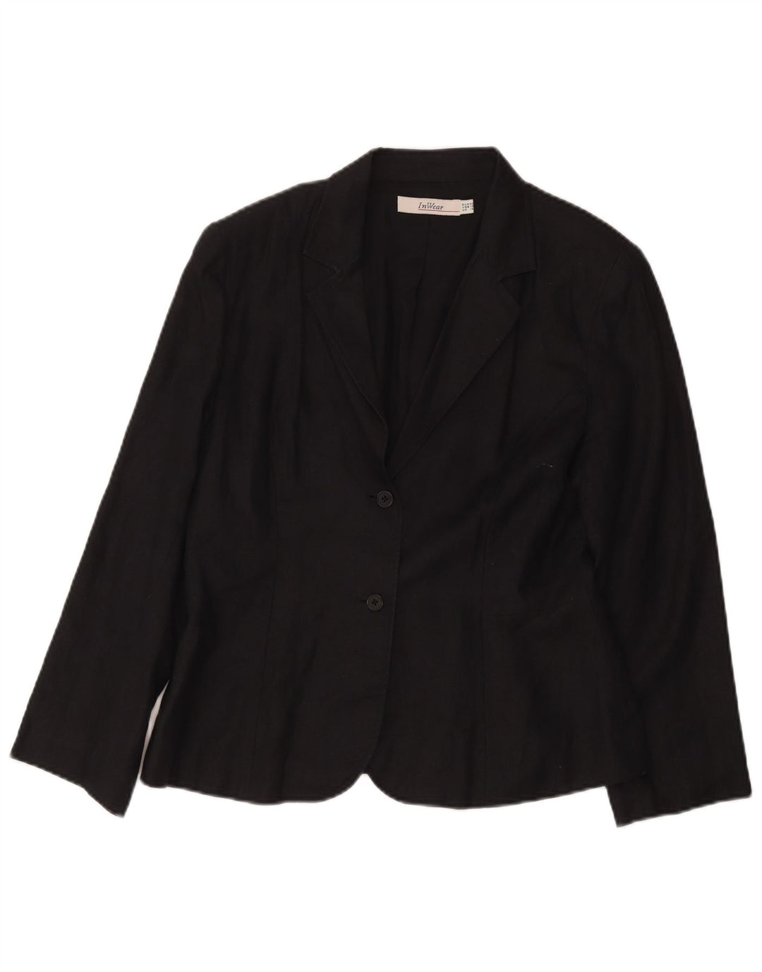 Jaqueta blazer feminina Inwear com 2 botões Reino Unido 14 grande acetato preto