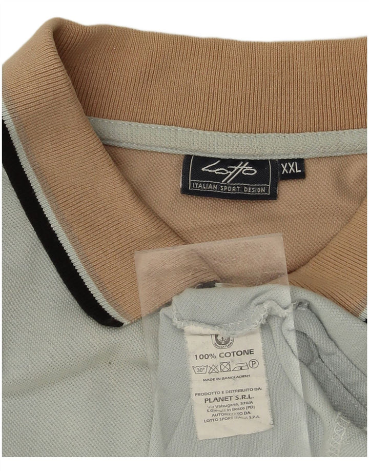 Camisa polo masculina LOTTO 2XL algodão azul