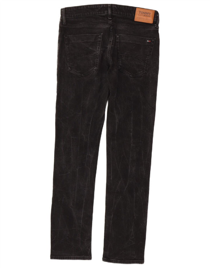 Tommy Hilfiger Masculino Slim Jeans W32 L32 Algodão Preto