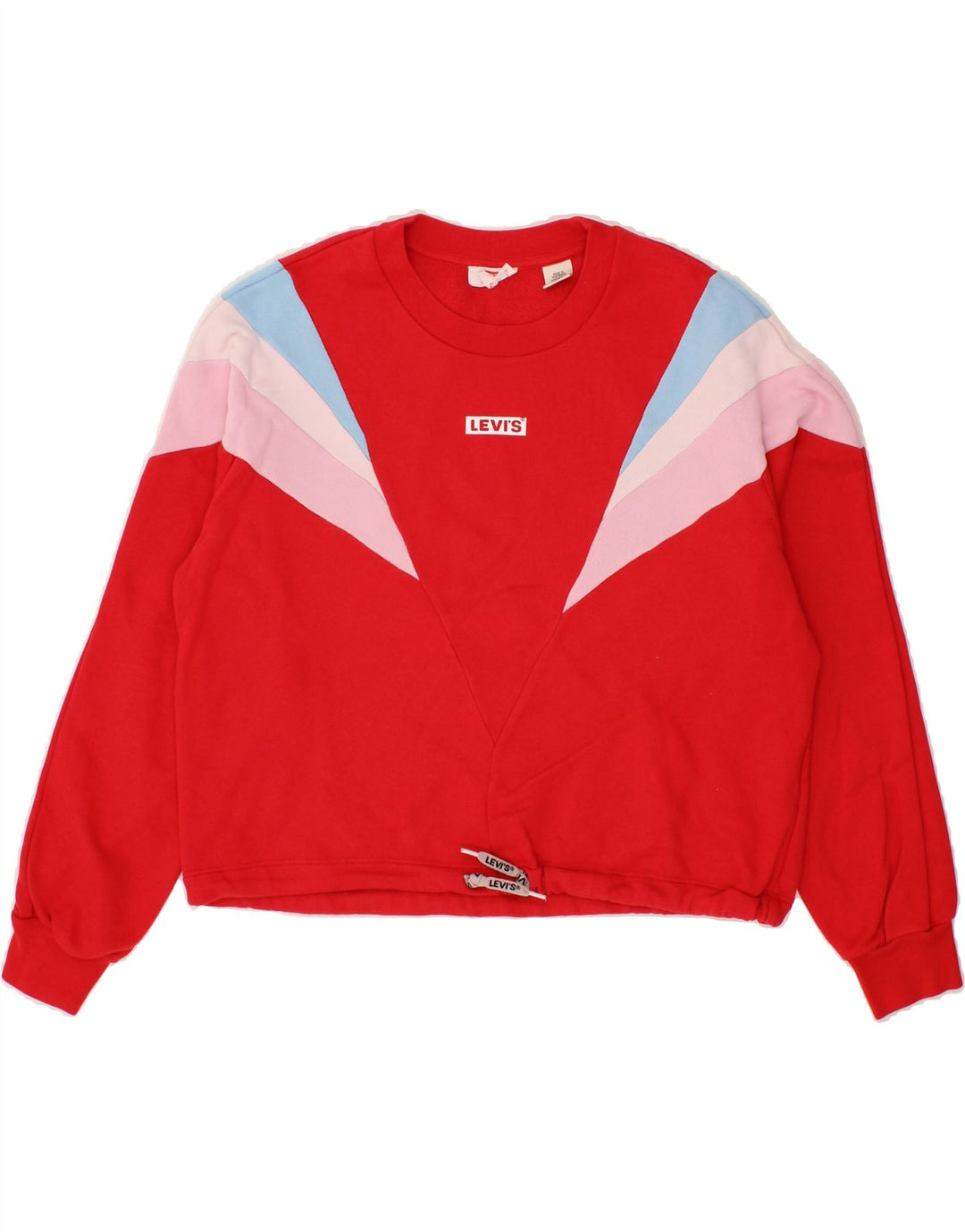Moletom feminino oversized LEVI'S UK 6 XS vermelho colorblock