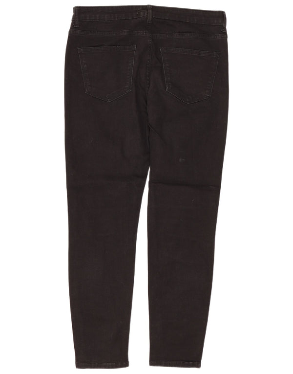 Zara Jeans Skinny Feminino EU 40 Médio W30 L28 Algodão Preto
