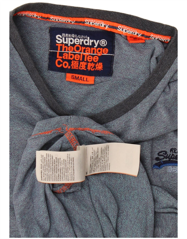 Camiseta masculina Superdry Top pequeno algodão azul marinho