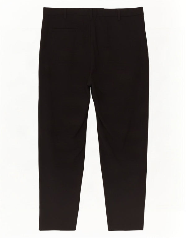 Calça feminina de cintura alta Marks & Spencer Reino Unido 16 grande W34 L27 preta