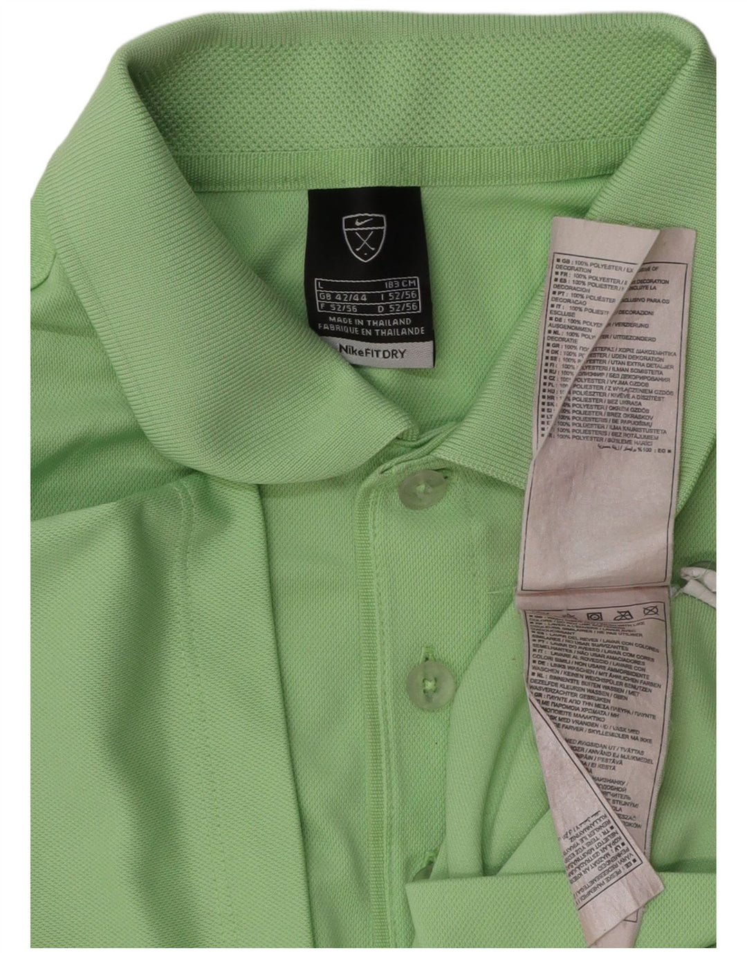 Camisa polo masculina Nike UK 42/44 grande poliéster verde