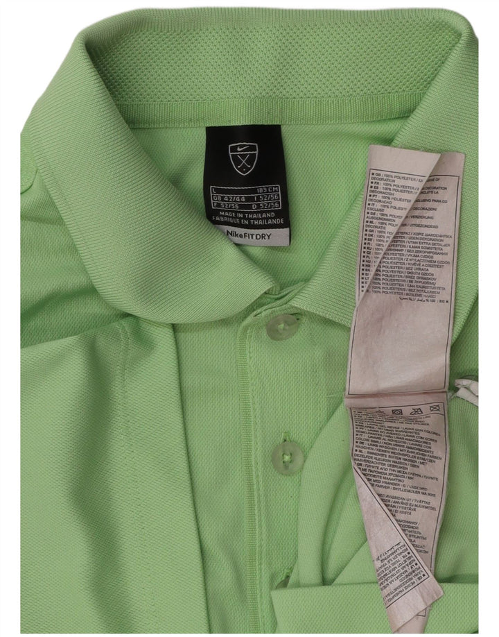 Camisa polo masculina Nike UK 42/44 grande poliéster verde