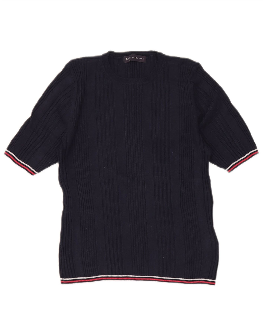 Suéter feminino MARKS & SPENCER com gola redonda Reino Unido 14 grande azul marinho