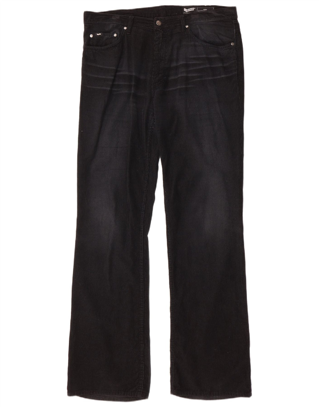 Calça masculina de veludo bootcut Gas W36 L34 preta