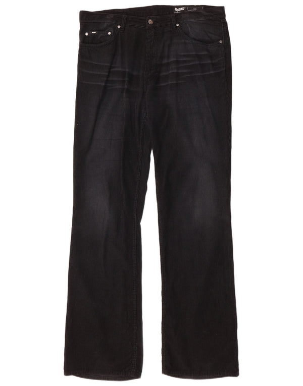 Calça masculina de veludo bootcut Gas W36 L34 preta