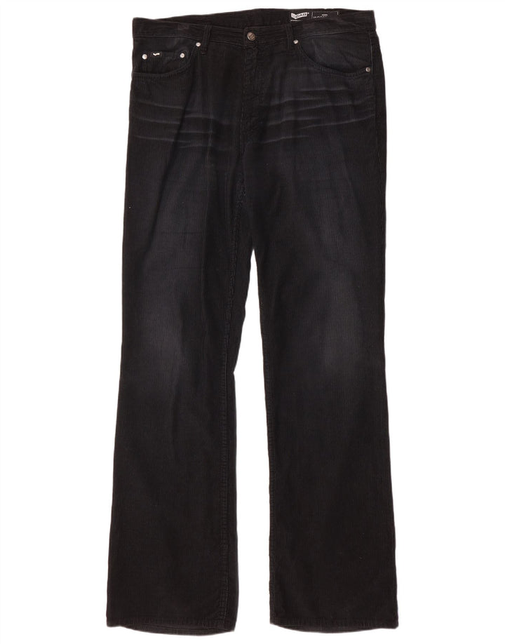 Calça masculina de veludo bootcut Gas W36 L34 preta