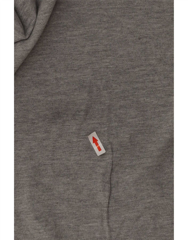 Camisa polo masculina de rugby Champion grande algodão cinza