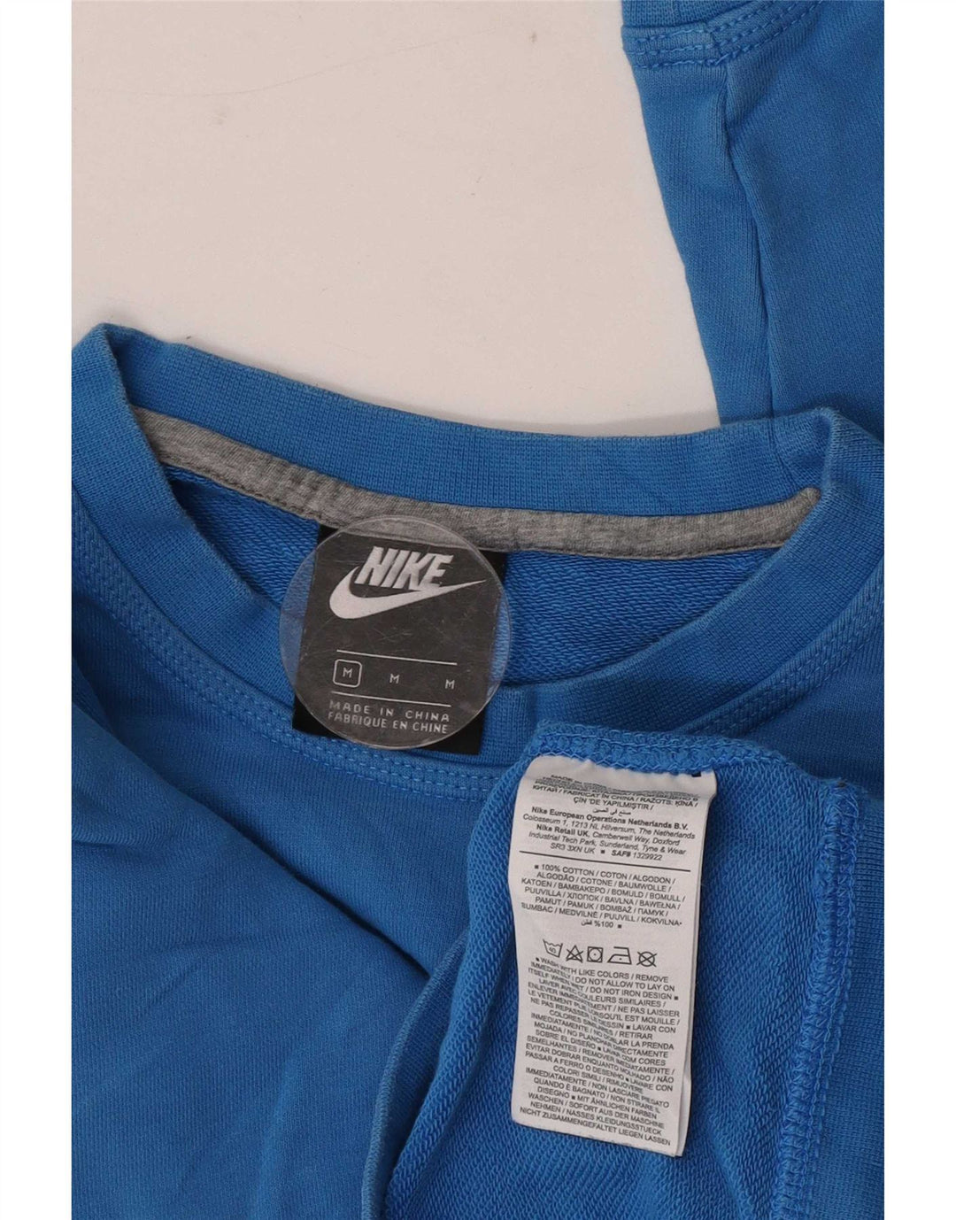Moletom feminino Nike Jumper UK 14 médio azul algodão